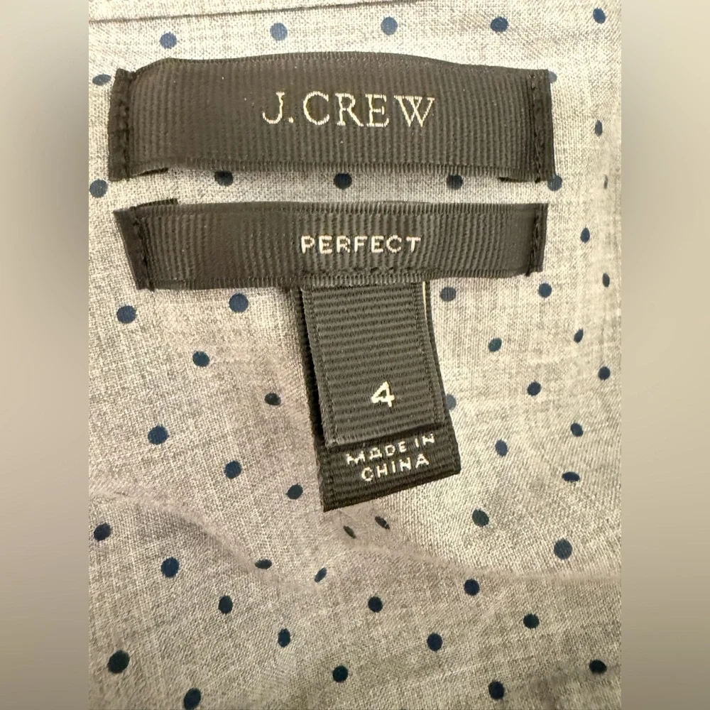 J. Crew Ladies Polka Dot Button Down Shirt